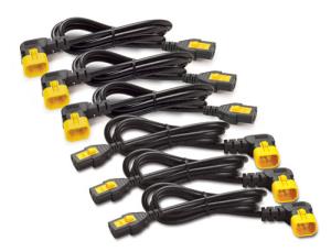 Power Cord Kit (6 ea), Locking, C13 TO C14 (90 Degree)/ 0.6m