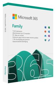 Microsoft 365 Family - 1year Subscription - Win/mac/android/ios - Dutch - Medialess P8