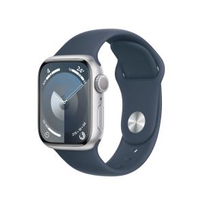 Watch Series 9 Gps 41mm Silver Aluminium Case With Storm Blue Sport Band S/m