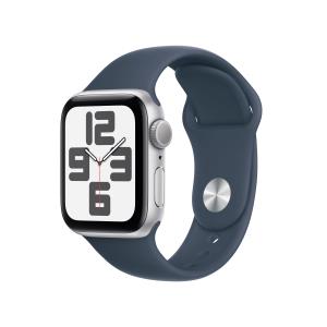 Apple Watch Se Gps 40mm Silver Aluminium Case With Storm Blue Sport Band M/l