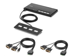 4-port Dual Head DVI Modular Secure KVM Swi