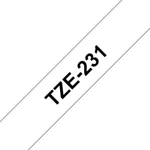 Tape 12mm Lami Black On White (tze-231)