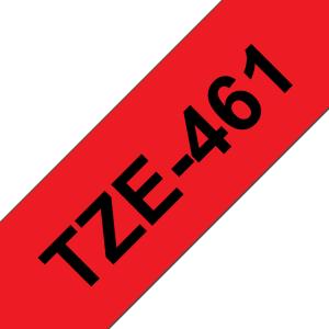 Tape 36mm Lami Black On Red (tze-461)