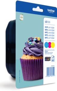 Ink Cartridge Rainbow Blister 1 Pack (lc-123rbwbp)