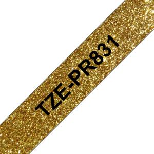 Tape Tze-pr831 24mm Ribbon Gold-black