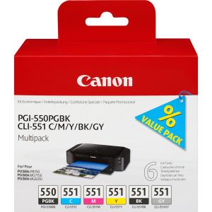 Ink Cartridge - Pgi-550 - Standard Capacity 50ml - Value Pack