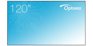 Fixed frame screen 120in 16:9 - 265.7x149.4cm Gain 0.8