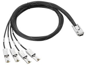 HPE Mini SAS High Density to Dual 2-lane Mini SAS High Density External Fanout 2 Meter Cable