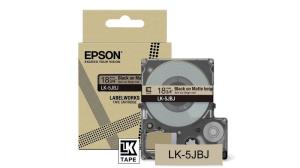 Tape Cartridge - Lk-5jbj - 18mm - Matte Beige/black