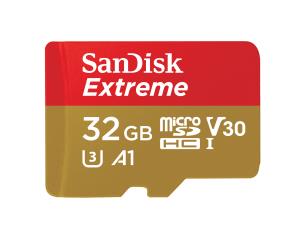 Sandisk Microsdxc Extreme 32GB (a1/ V30/ U3/ Uhs-i/ Cl.10/ R100/ W60) + Sd Adapter