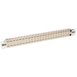 TRIPP LITE 48-Port 1U Rack-Mount STP Shielded CAT6a Feedthrough Patch Panel RJ45 Ethernet