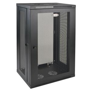 TRIPP LITE SmartRack 21U Low-Profile Switch-Depth Wall-Mount Rack Enclosure Cabinet