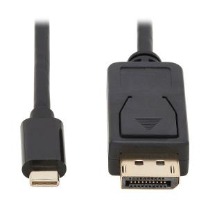 TRIPP LITE USB-C to DisplayPort Bi-Directional Adapter Cable, 4K 60Hz, Locking DP Connector, HDR, M/M, 1.8m 6ft