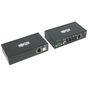 TRIPP LITE 4-Port Industrial USB over Cat5/6 Extender Kit with ESD Protection - USB 2.0, 45.7m 150ft, Black, TAA