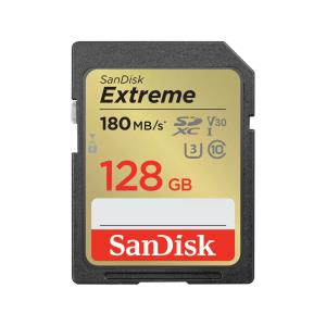 SanDisk Extreme SDHC Memory Card 128GB 180MB/s 90MB/s UHS-I Class 10 U3 V30