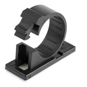 Adhesive Cable Management ClIPS Black - Nylon Self Adhesive Clamp Ul/94v-2 Fire Rated - 100 Pack - Cbmcc3