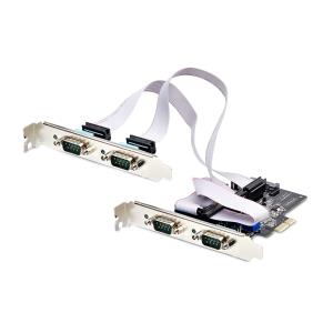 Serial Pcie Card - 4-port Quad-port Pci-e To Rs232/rs422/rs485 (db9) Serial Card Low-profi