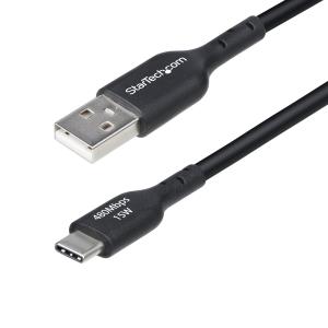 USB-a To USB-c Charging Cable, Charge & Sync, 3a, USB 2.0, Tpe Jacket - Black USB Charging Cord 3m