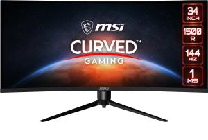 Gaming Monitor LCD Optix Mag342cqr - 34in - 3440 X 1440 - Curved - Black