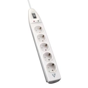 Surge Protector 900 Joules 5-outlet White 1.8m