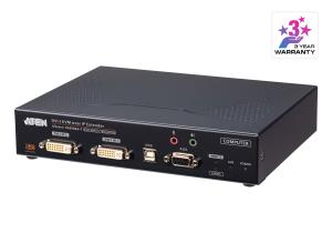 KVM Over Iptransmitter USB Dual Display DVI-I With Internet Access  Localconsole  Power/lan Red