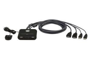 2-port USB Fhd Hdmi Cable KVM Switch