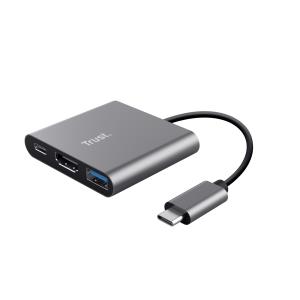 Dalyx Aluminium 3-in-1 USB-c Multi-port Adapter
