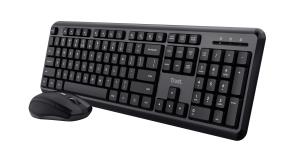 Wireless Keyboard Ody - Silent - Black - Qwerty Us / Int'l And Mouse Set