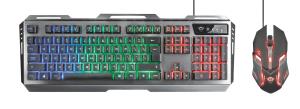 Keyboard Gxt 845 Tural Gaming Combo - USB - RGB Black - Qwertzu German