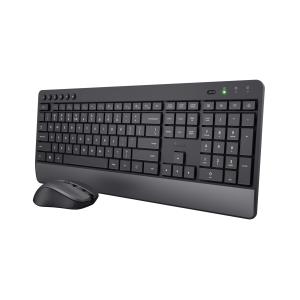 Wireless Keyboard Trezo - USB - Black - Azerty Belgian And Deskset Eco