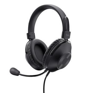 Headset Ozo Eco Over-ear - USB  - Wired - Black