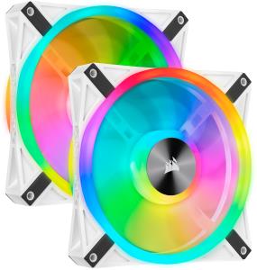 Led Fan - Ql Series White Ql140 RGB  140mm RGB Dual Pack With Lighting Node Core