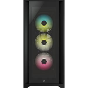 Icue 5000x RGB - Tempered Glass Mid-tower ATX Pc Smart Case - Black