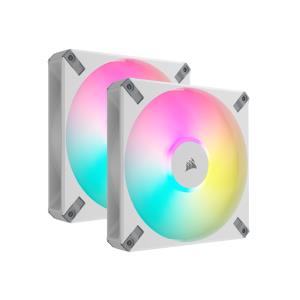 Af Elite Series Af140 RGB Elite White 140mm Fluid Dynamic RGB Fan With Airguidedual Pack With Lighti
