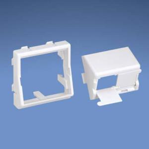 Mini-Com Faceplate Adapter 2 Port Arctic White