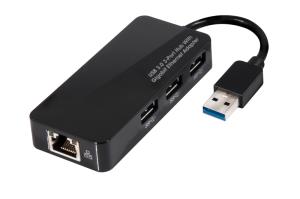 USB 3.0 3-port Hub With Gigabit Ethernet