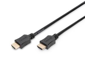 HDMI High Speed connection cable, type A M/M, 3m w/Ethernet, Ultra HD 60p, gold black