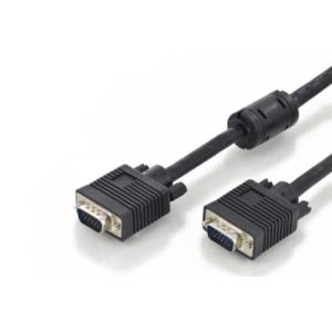 VGA Monitor connection cable, HD15 M/M, 10.0m, 3Coax/7C, 2xferrite black