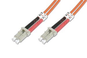 Fiber Optic Patch Cord, LC to LC Multimode, OM2, 50/125 , Duplex Length 3m