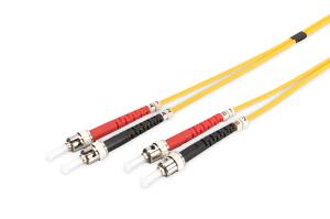 Fiber Optic Patch Cord, ST to ST OS2, Singlemode 09/125 , Duplex, Length 1m
