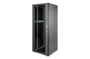 42U 19in Free Standing Network Cabinet 2053x800x800 mm, color black (RAL 9005), with glass front door