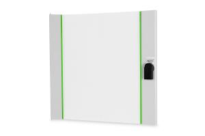 Glass door 12U with lever+PHC lock grey RAL 7035