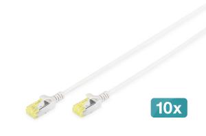 Slim Patch cable - CAT6A - U/UTP - Snagless - Cu - 2m - grey - 10pk