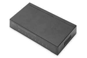 8-Port Switch, 10/100/1000 Mbps Gigabit Ethernet, Unmanaged, Metall Housing