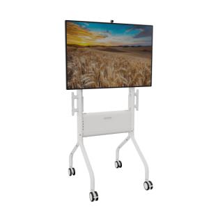 Voyager Manual Height Adjustable Av Cart White