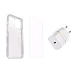 Bundle iPhone 13 Pro Max / Symmetry Clear + Alpha Glass + Wall Charger 20w White EU