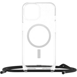 iPhone 15 Case with Strap React Series Necklace MagSafe - Stardust (Clear Glitter)