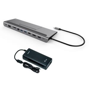 Docking Station Metal Low Profile - USB-c 4k Triple Display - Power Delivery 85w + I-tec Universal Charger 112w