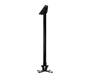 Fixed Drop Projector Ceiling Mount With Micro-adjustment - 1m Pole Black