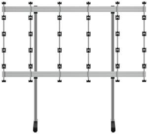 Floor Stand For Infiled Wp Series 5x5 Dvled Videowalls, Black
